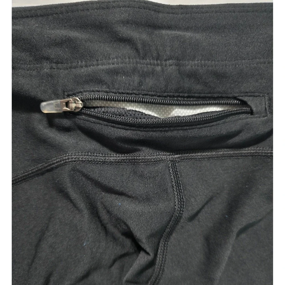 Nike Dri-FIT Womens Black Running Tights Reflective Zipper Ankle Leggings Small